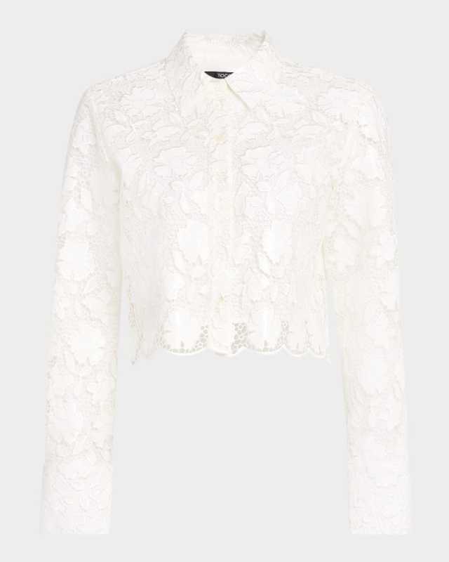 Beatrix Floral Lace Long-Sleeve Shirt